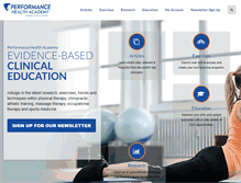 Tablet Screenshot of performancehealthacademy.com